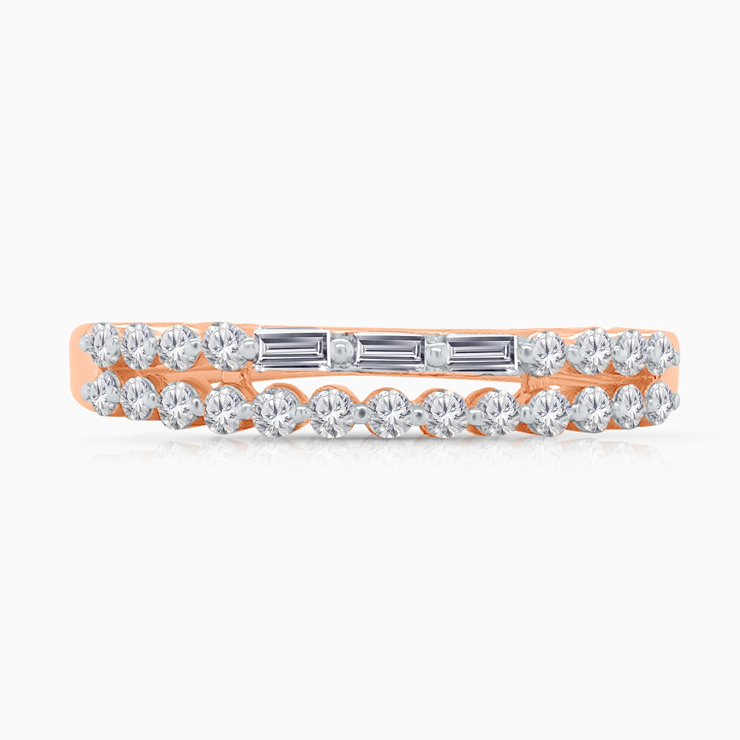Baguette and Round Diamond Band - Image 3