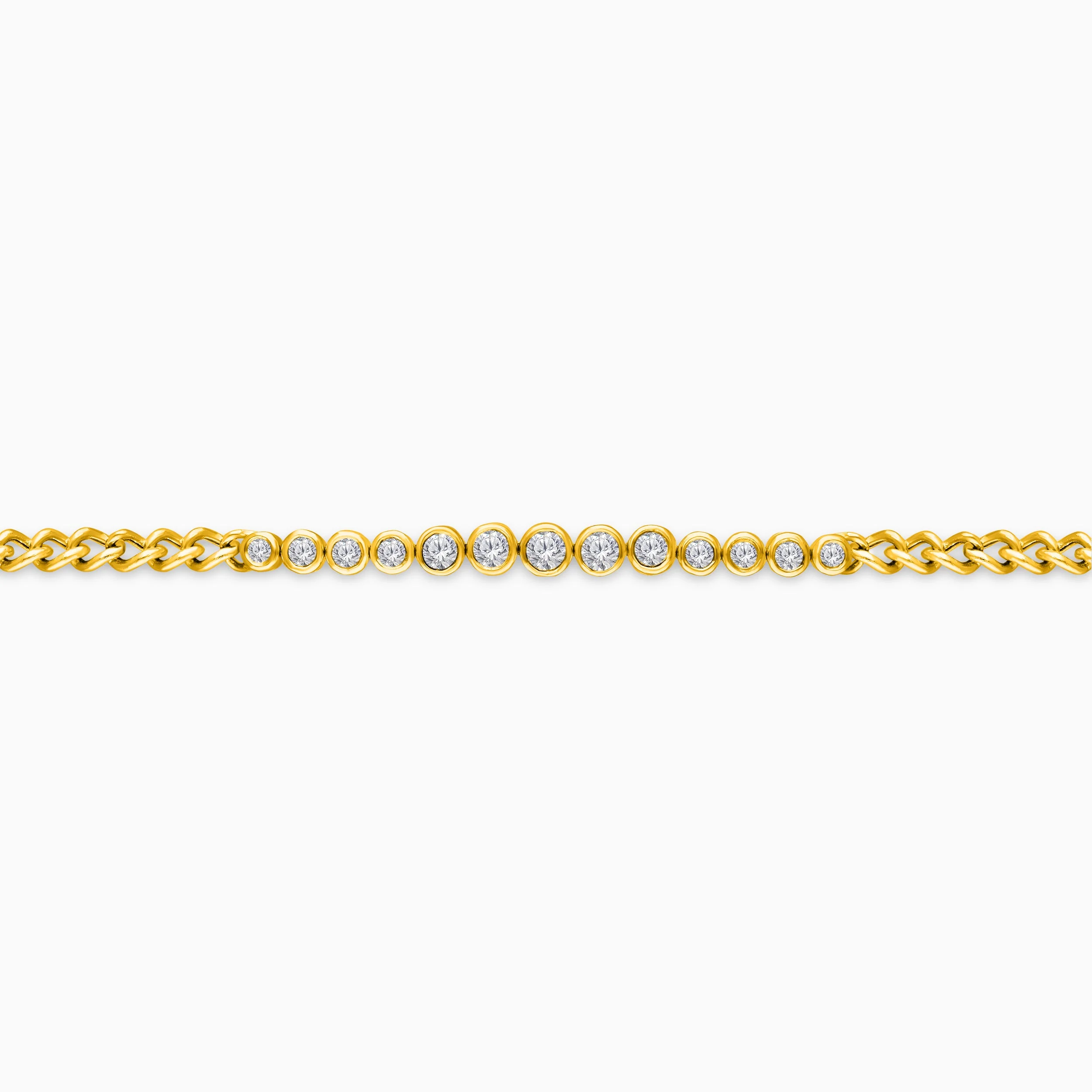 Bubble Diamond Curb Chain Bracelet - Image 3