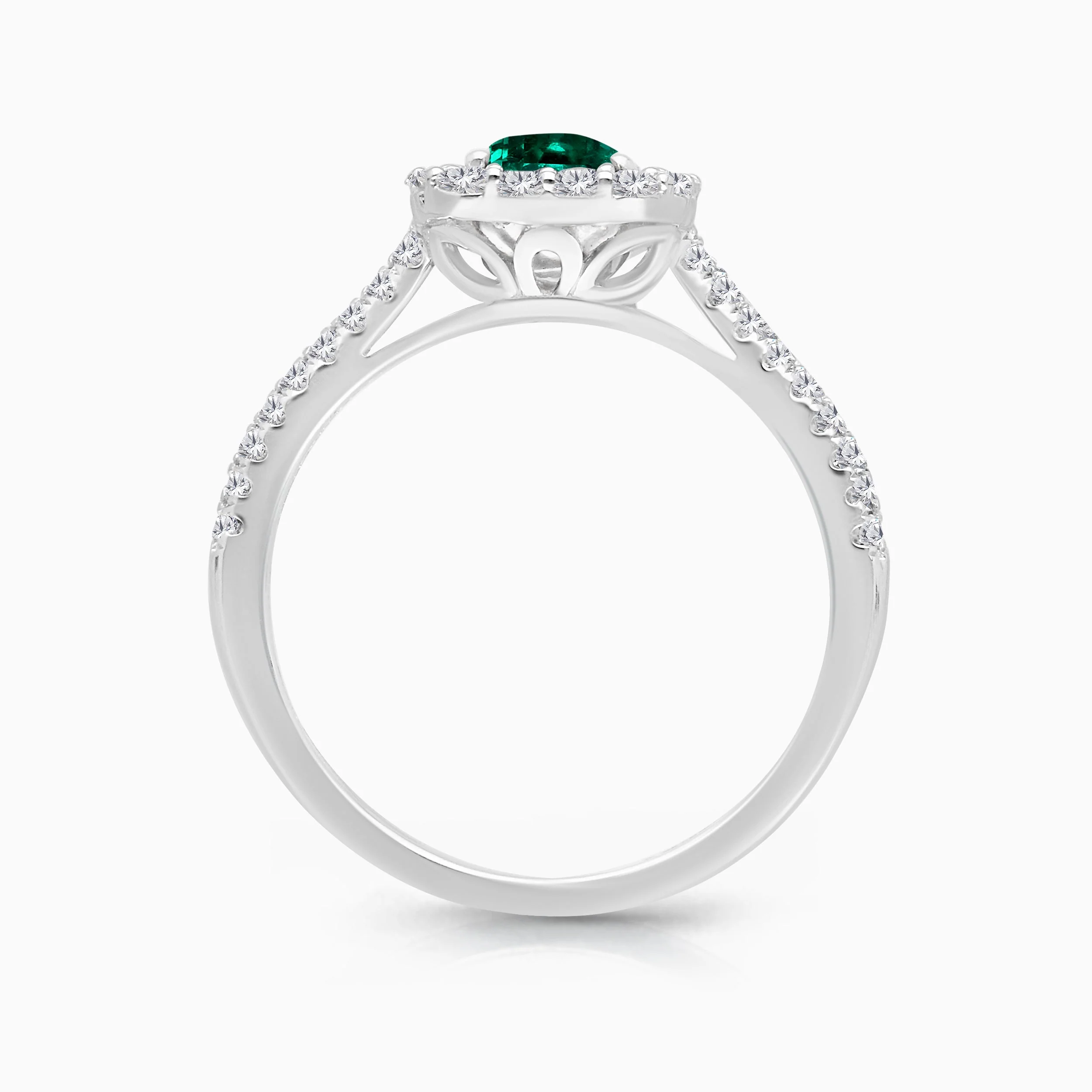 Cushion Cut Colombian Emerald Ring - Image 4