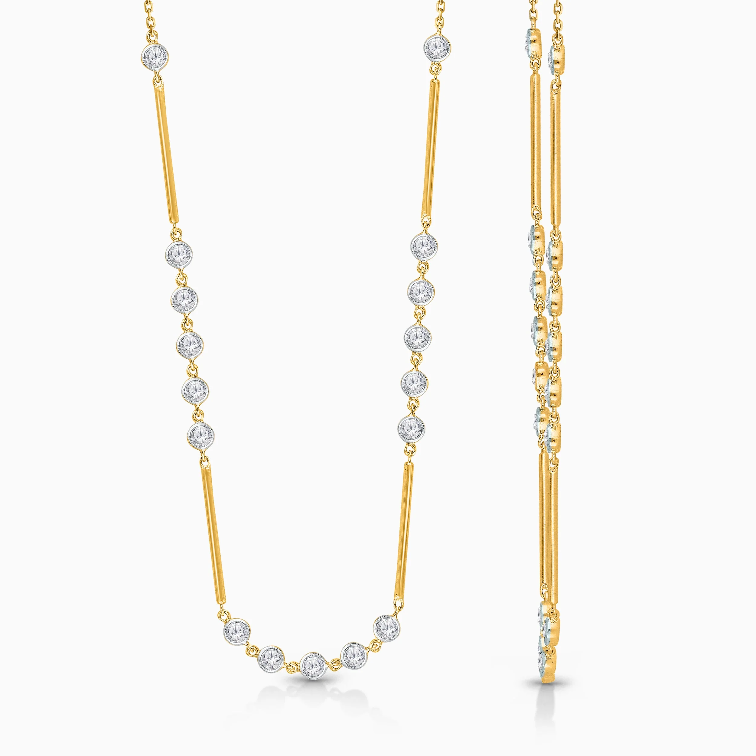 Diamond Bubble Tennis Necklace - Image 3