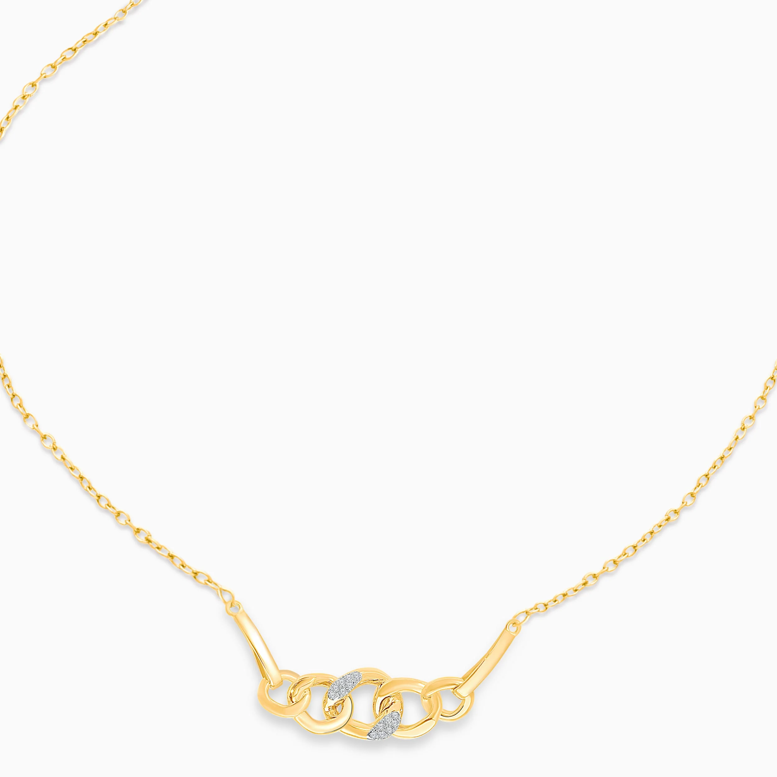 Diamond Chain Link Necklace - Image 3