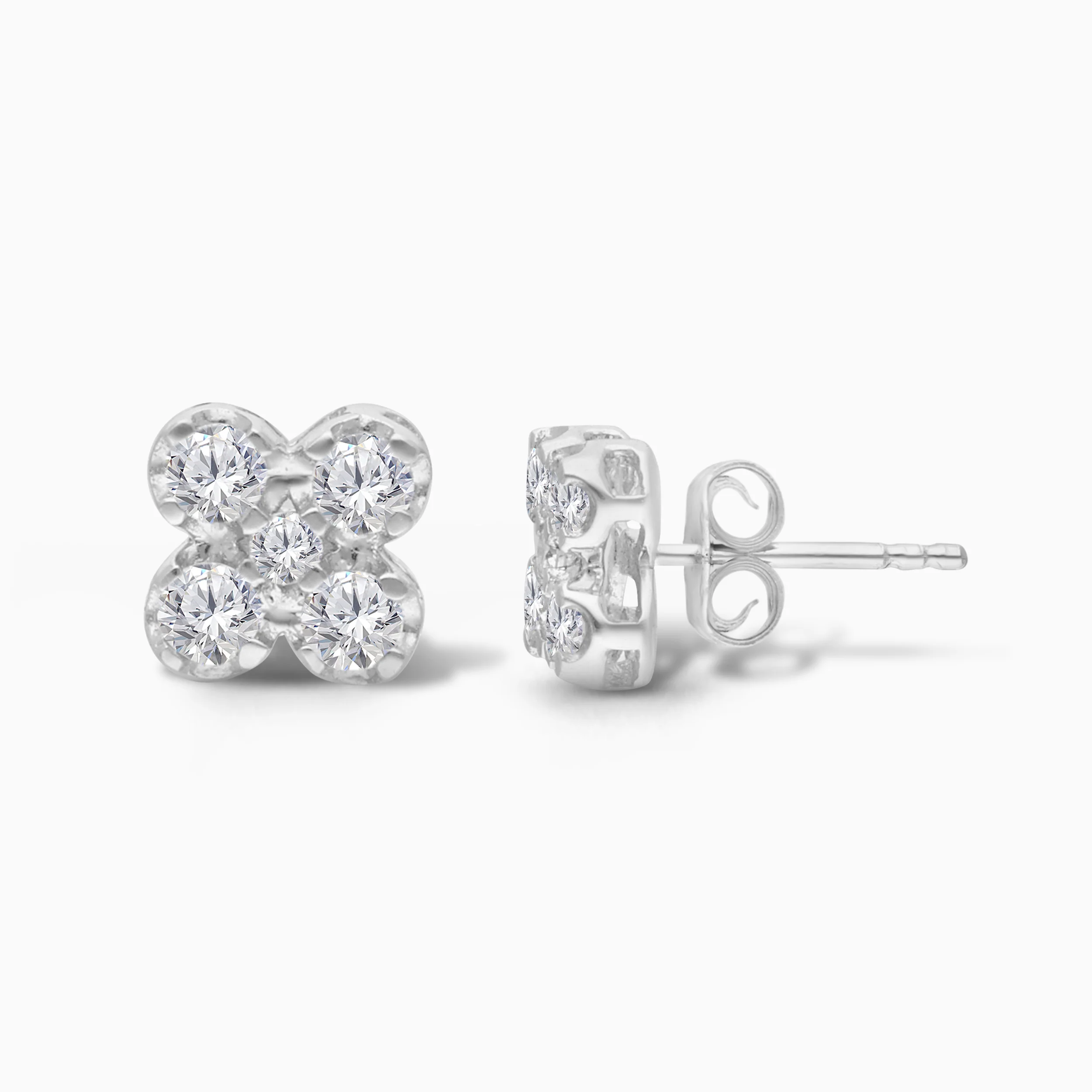 Diamond Clover Studs - Image 3