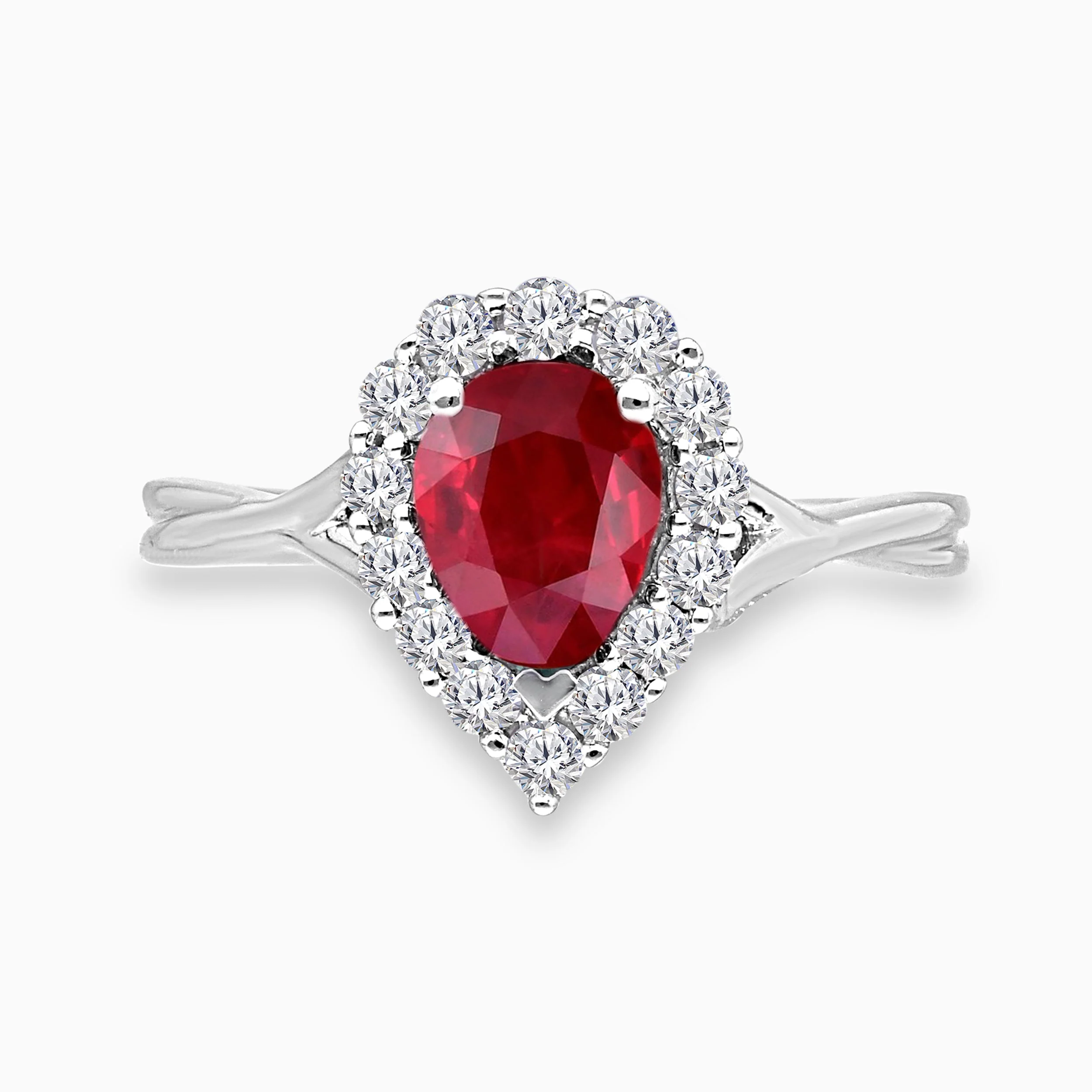 GIA Pear Ruby Diamond Ring - Image 3
