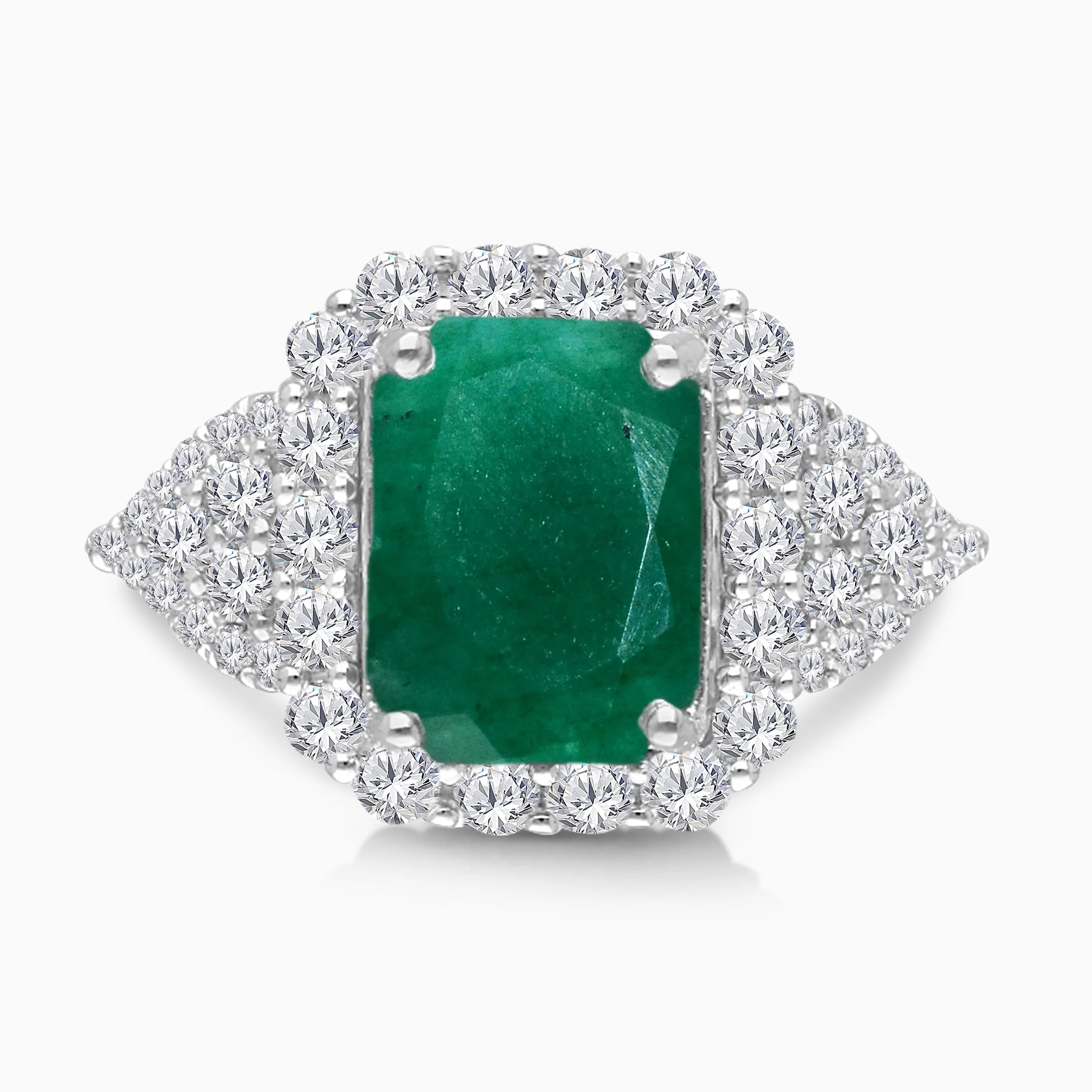Heirloom Diamond & Emerald Ring - Image 3