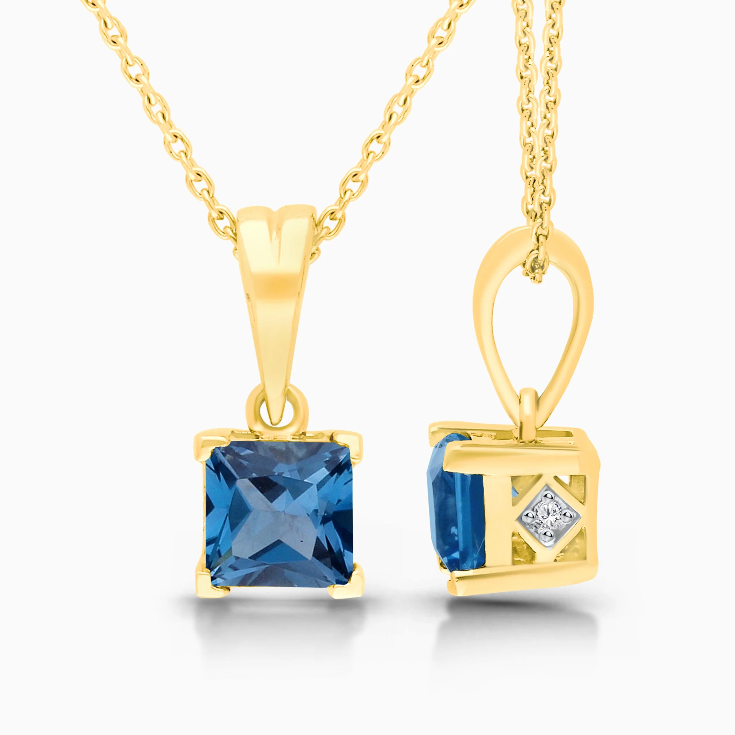 Hidden Princess London Blue Topaz Necklace - Image 3