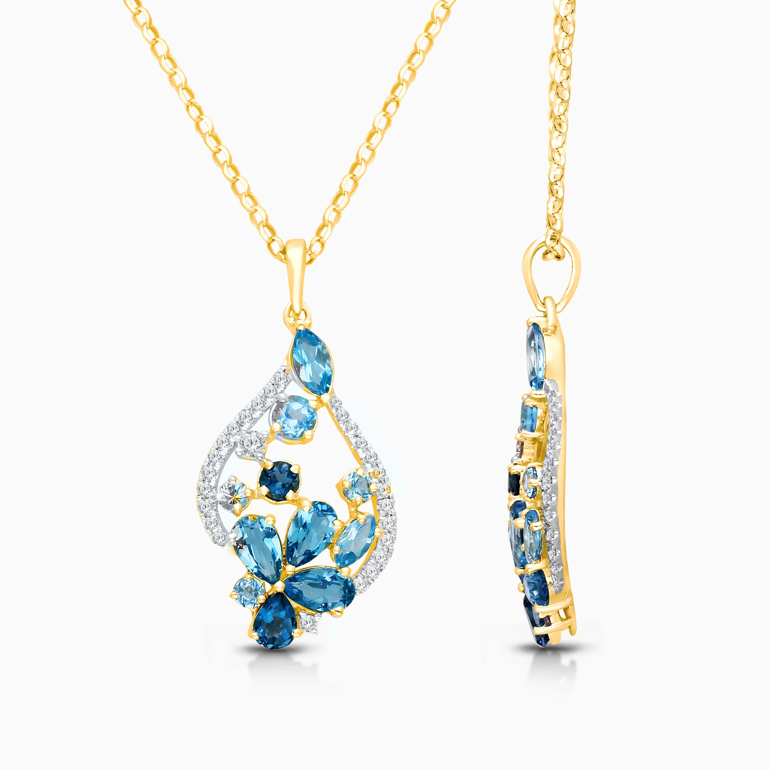 Into the Garden Blue Topaz Pendant - Image 3