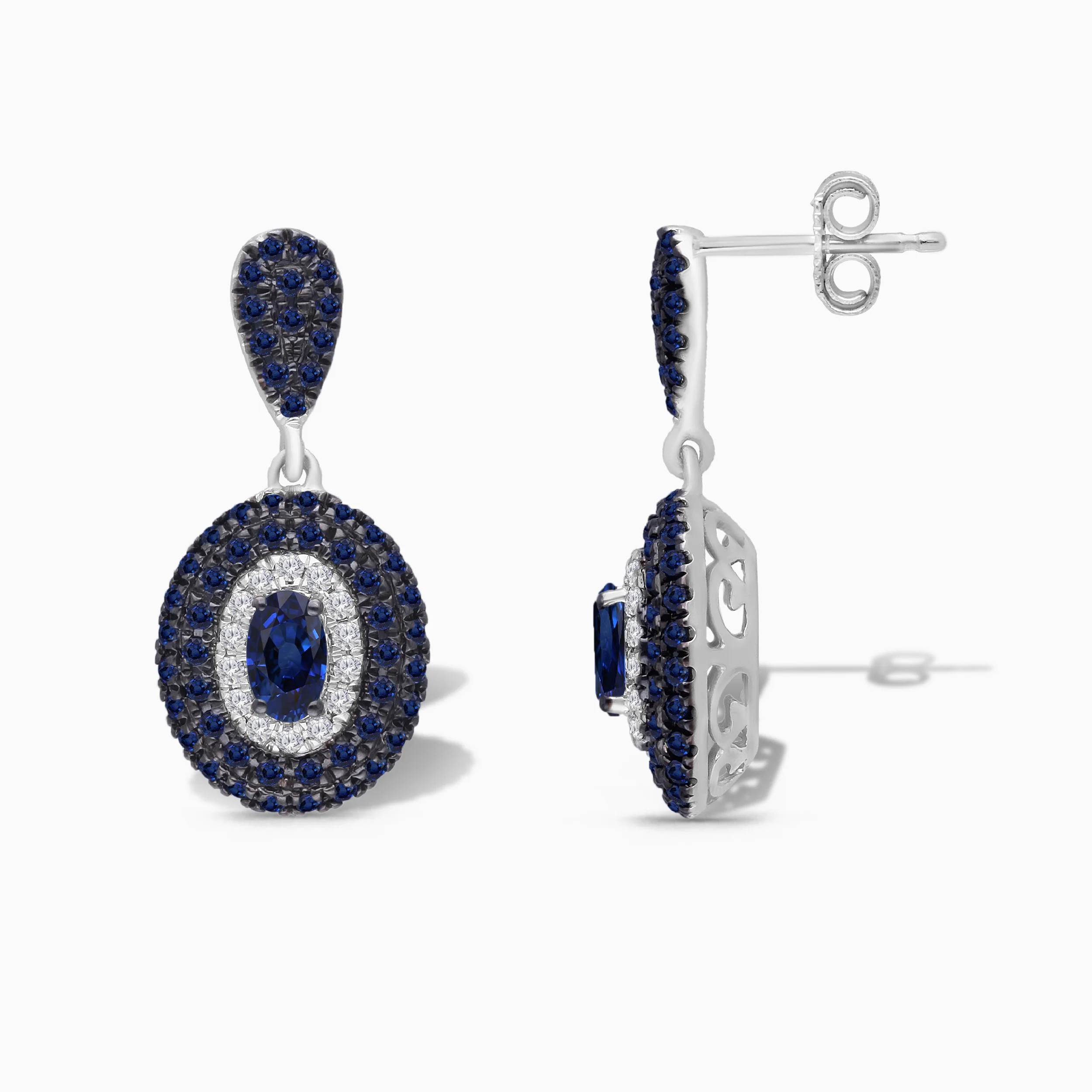 Sapphire and Diamond Oval Drops - Image 3