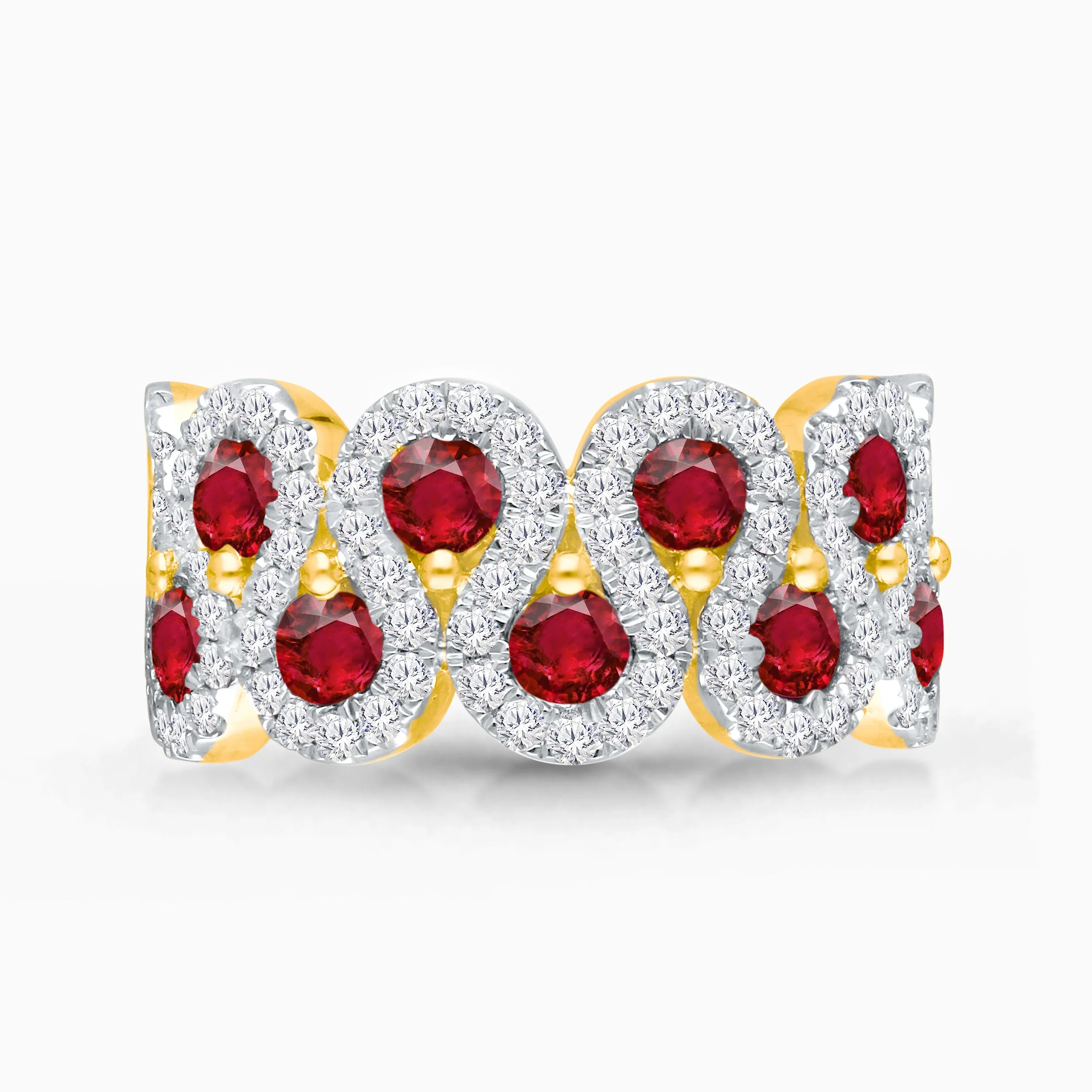 Up and Down Ruby & Diamond Band - Image 3