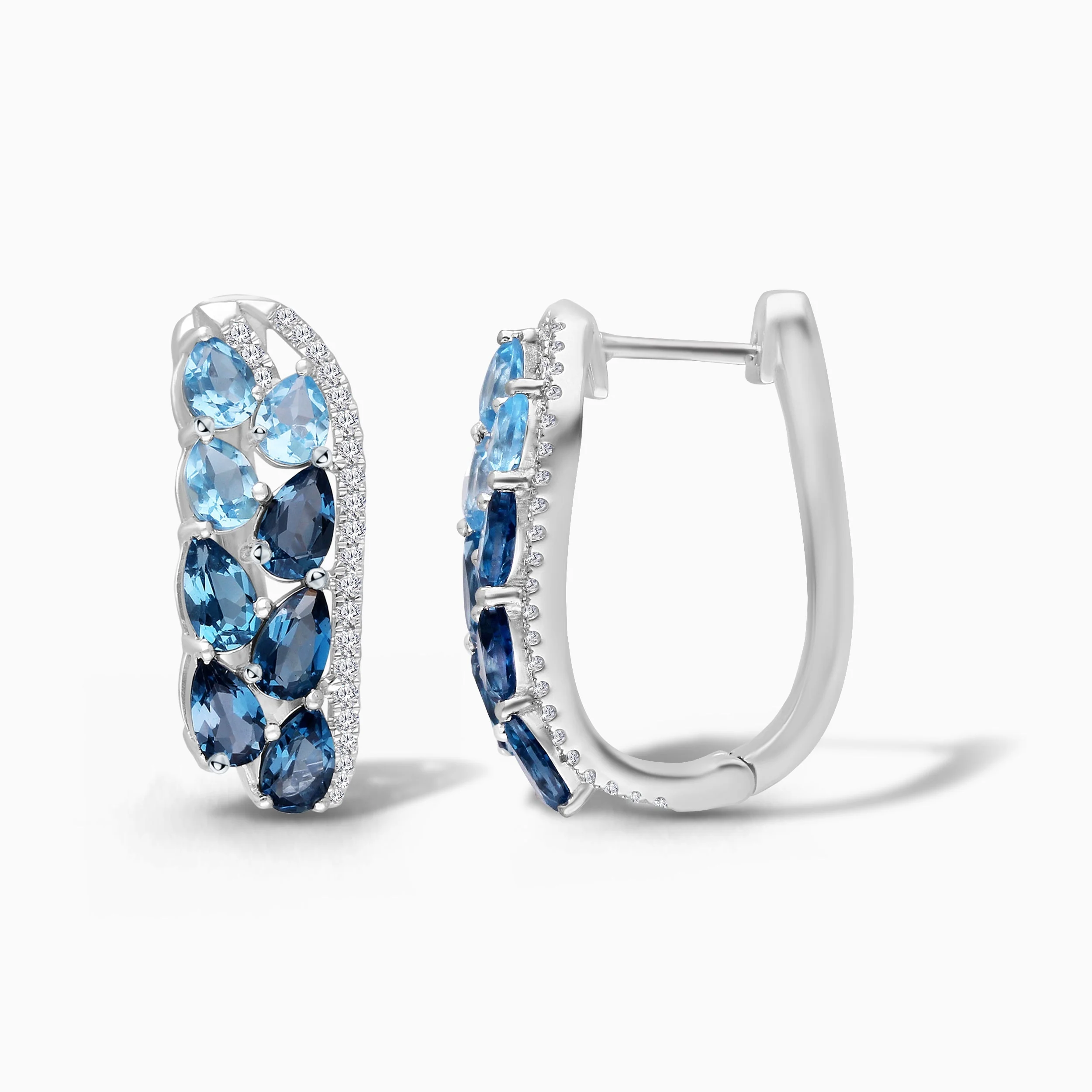 Waterfall Ombre Topaz Hoops - Image 3