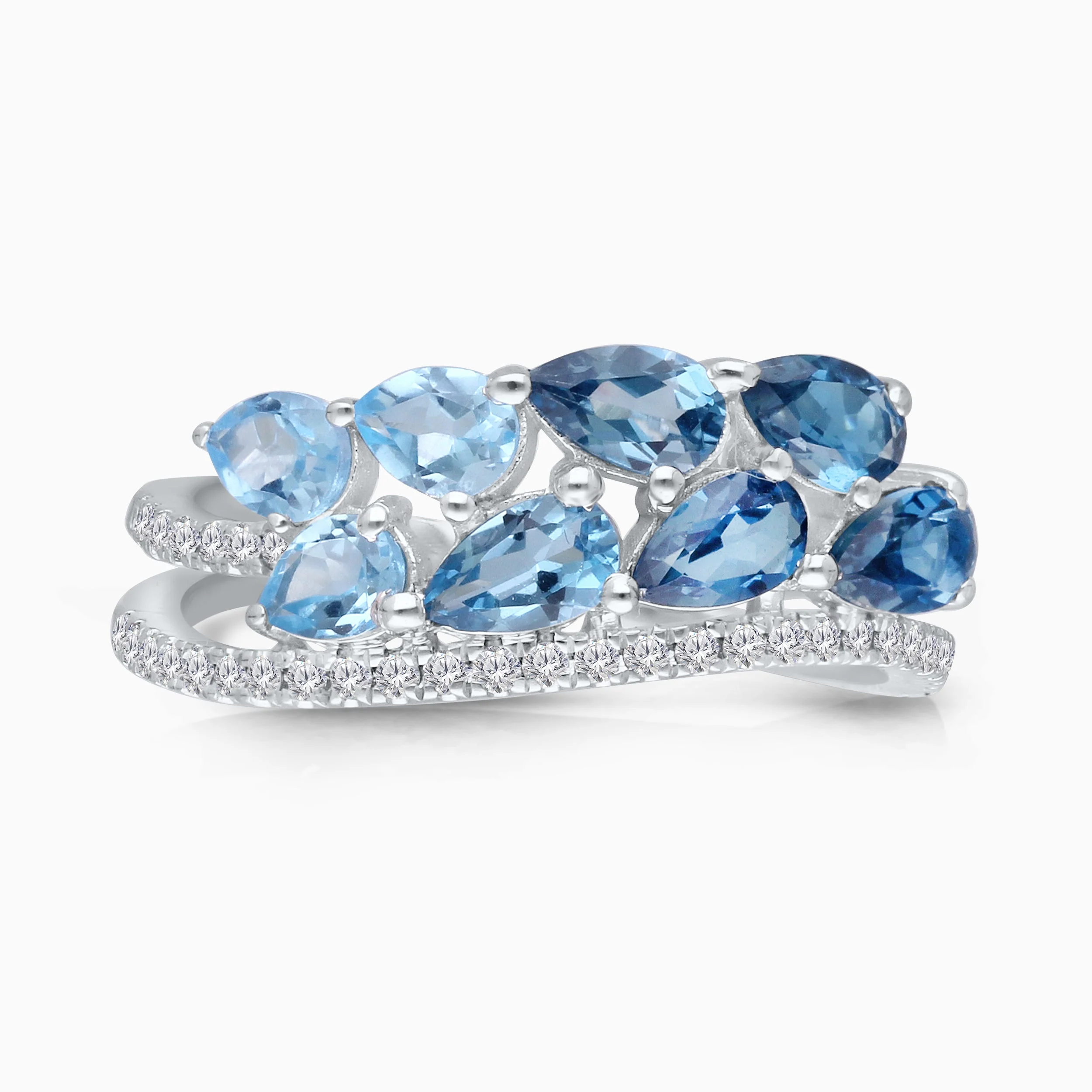 Waterfall Ombre Topaz Ring - Image 3