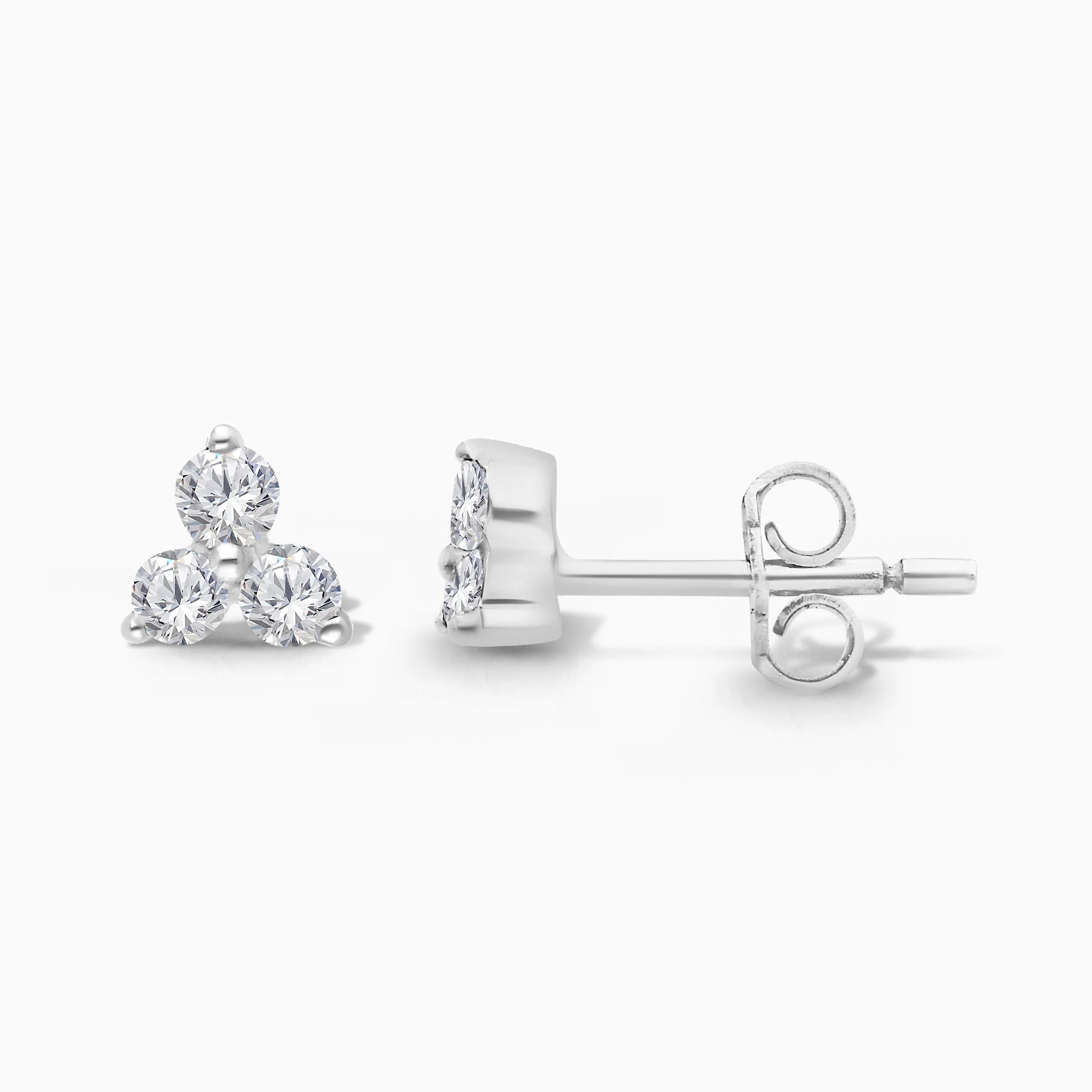 White Diamond Trio Studs - Image 3