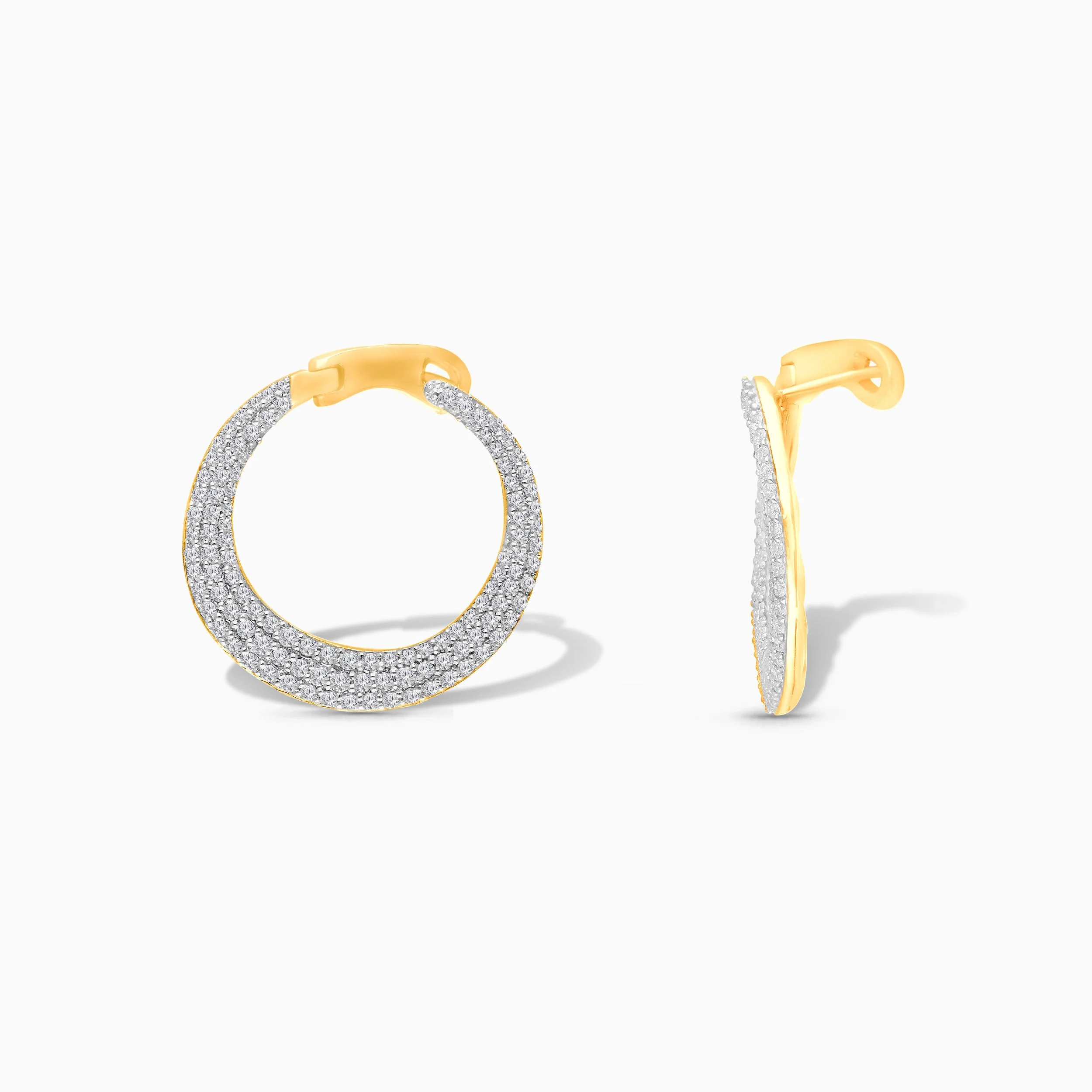 Inside Out Diamond Eternity Hoops - Image 3
